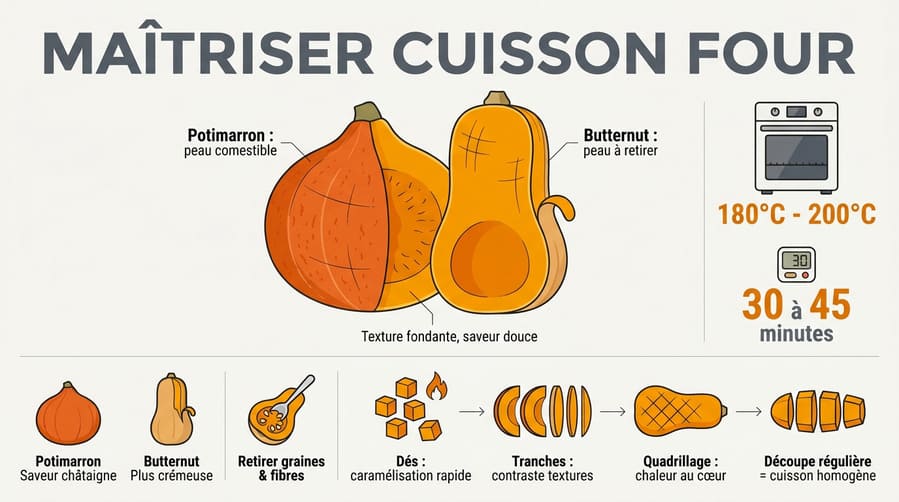 Maîtriser la cuisson au four d'une courge